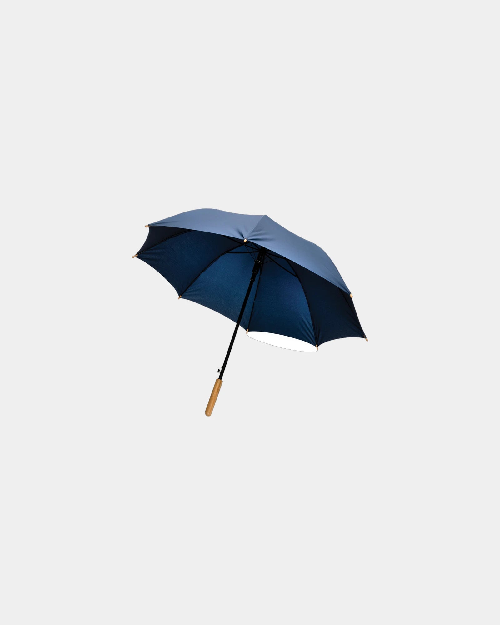 Promotional rPET bamboo automatic opening umbrella - Navy