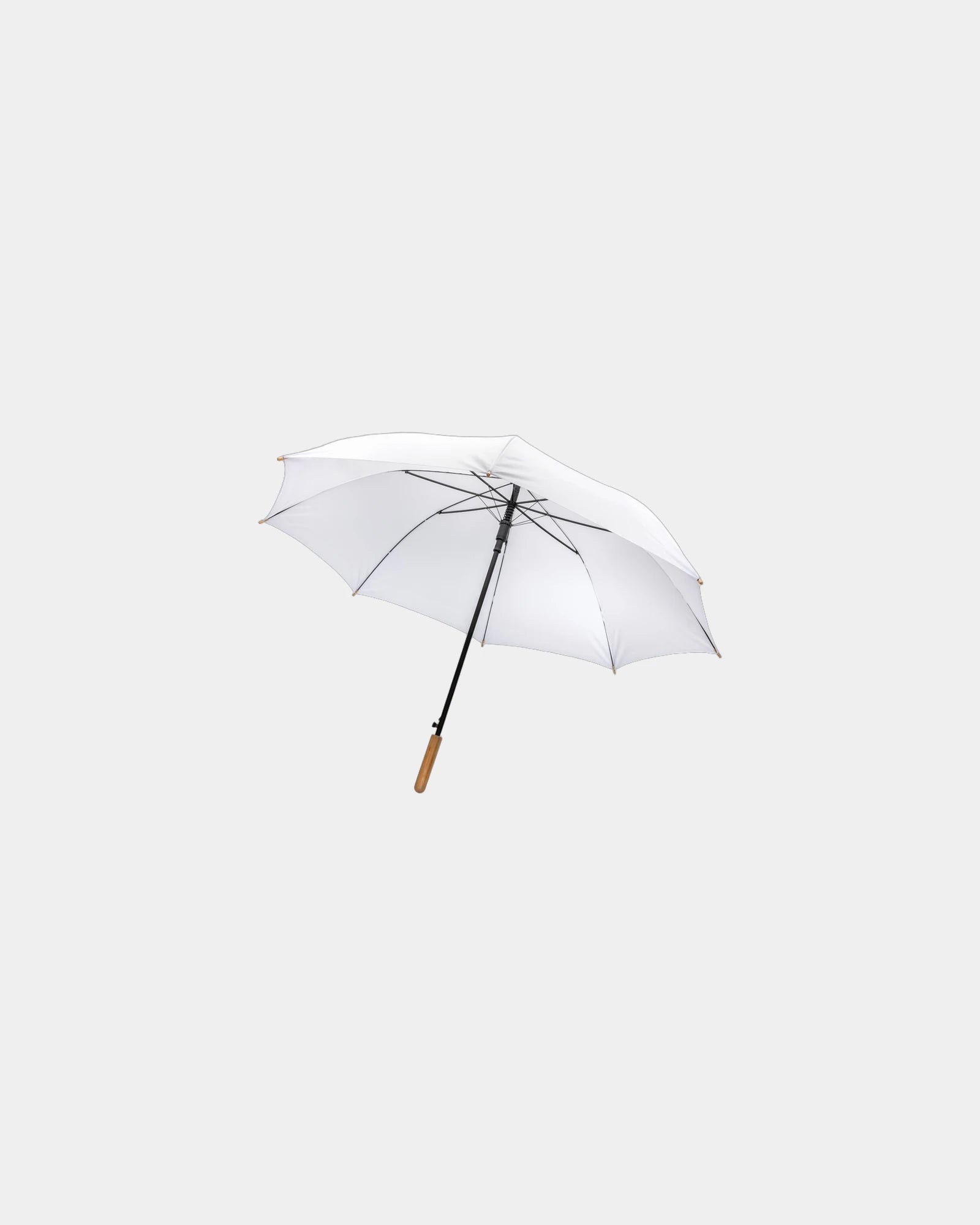 Promotional rPET bamboo auto-open golf umbrella - White