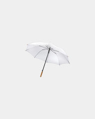 Promotional rPET bamboo auto-open golf umbrella - White
