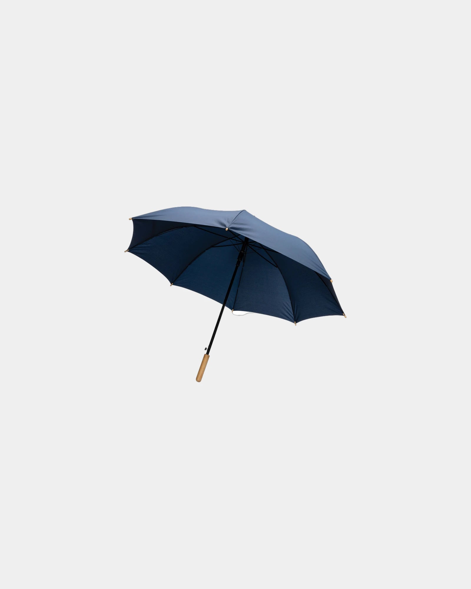 Promotional rPET bamboo auto-open golf umbrella - Navy