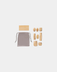 Promotional wooden balance stones in recycled pouch - 2