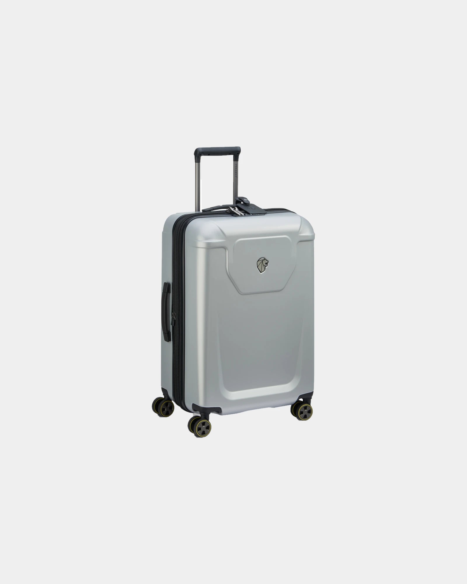 Custom polycarbonate suitcase Peugeot ZIP 66 cm - Silver