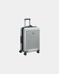 Custom polycarbonate suitcase Peugeot ZIP 66 cm - Silver