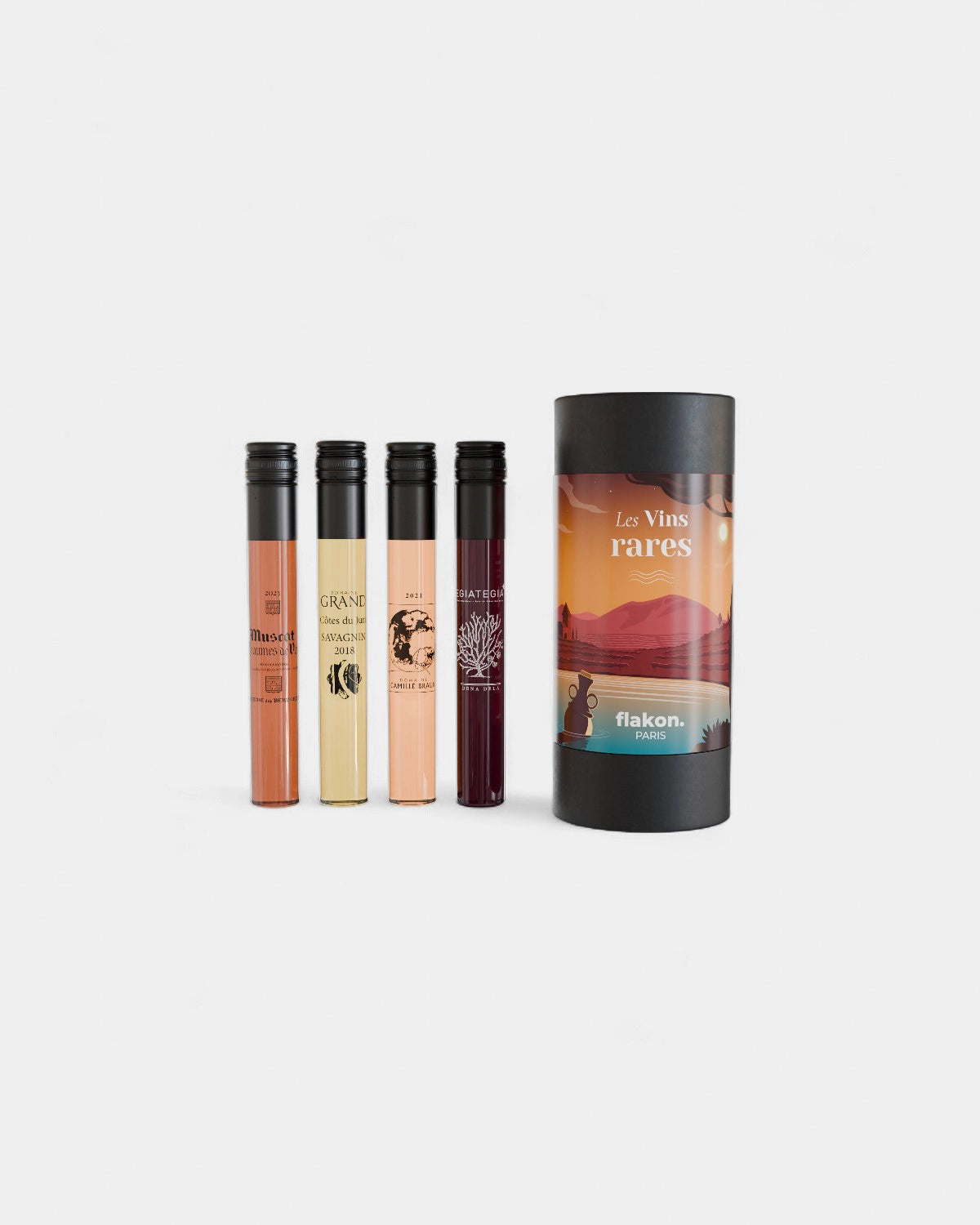 Tasting set 4 customizable wine bottles