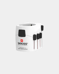 Custom travel adapter Skross Universal 3-Pole Pro - White