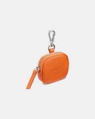 Custom leather earphone case - Orange