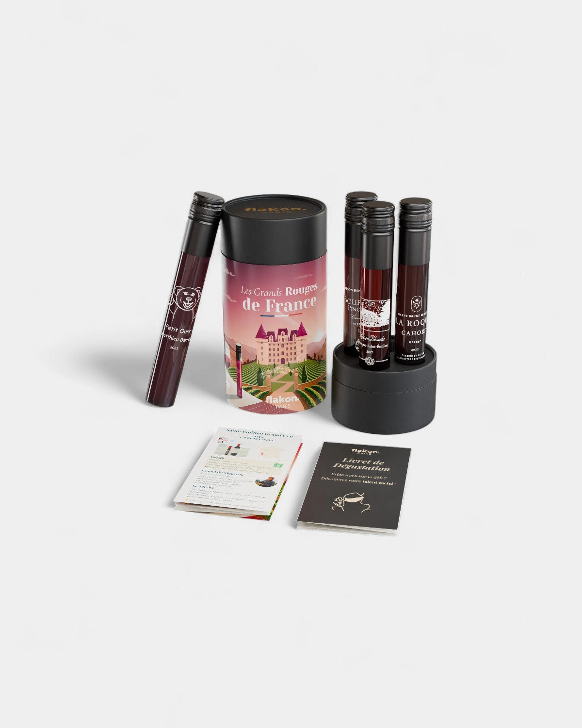 Tasting set 4 customizable wine bottles