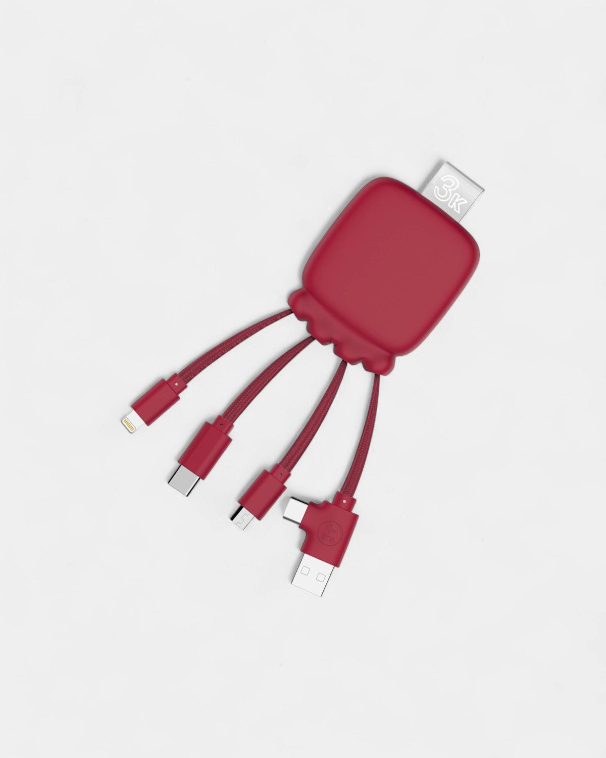 Pocket Battery 3,000 mAh & Customizable Multi-Cables