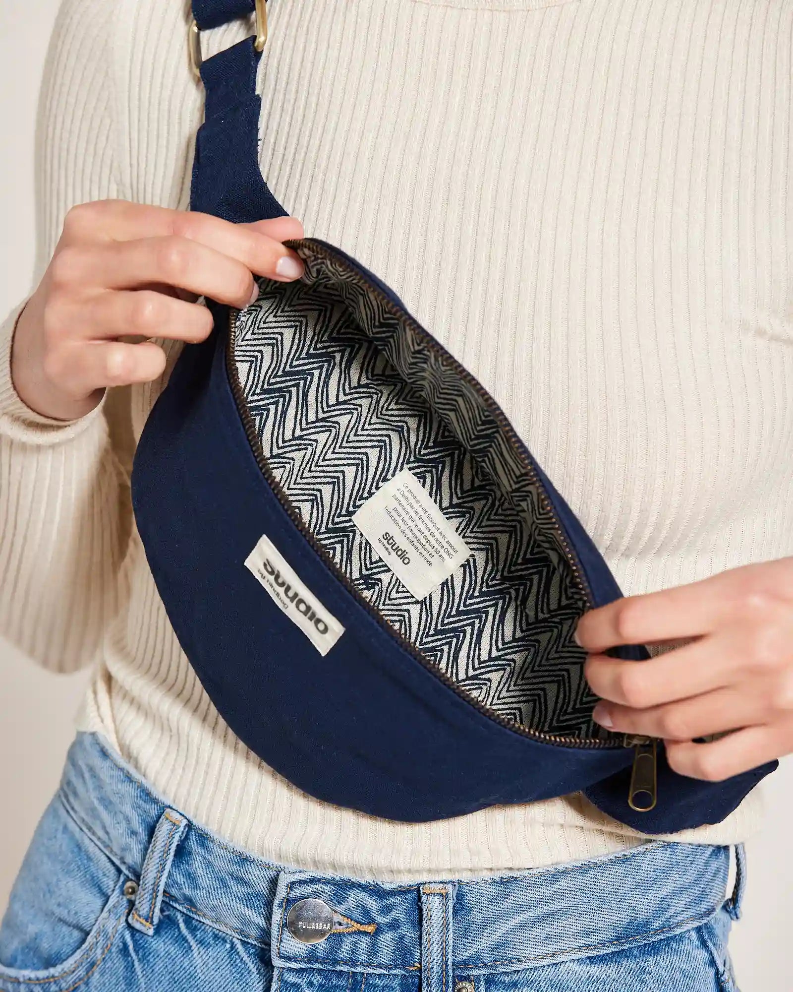 Custom organic cotton fanny pack Hindbag Valentine - 5