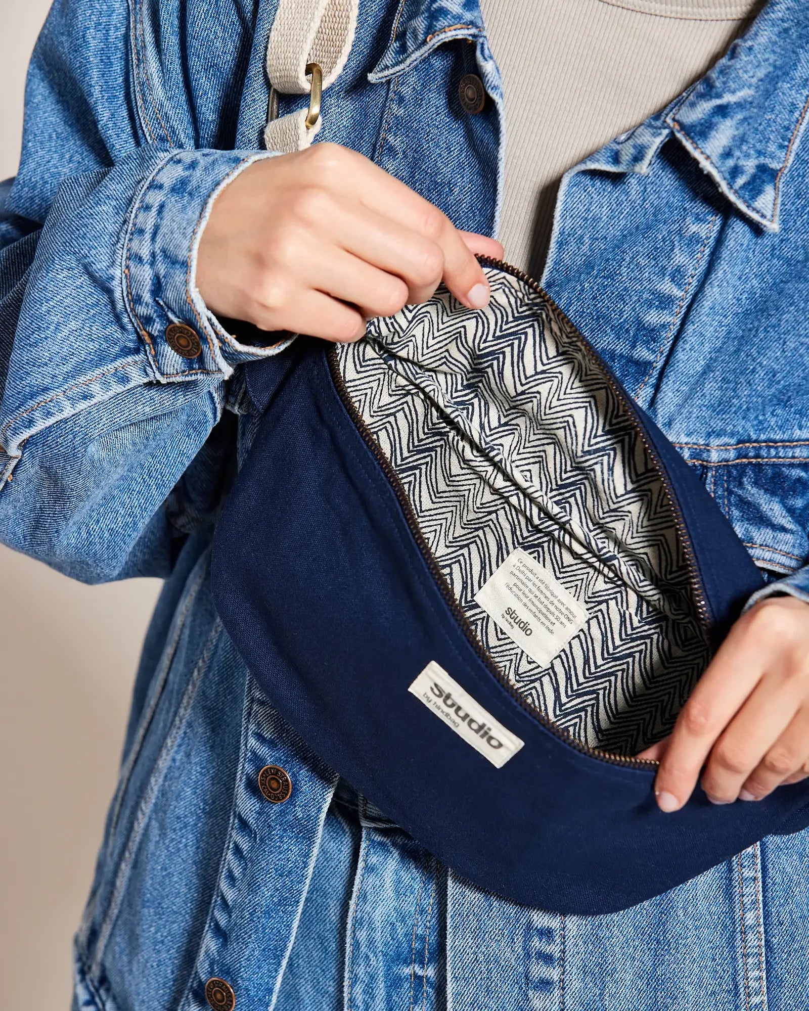 Custom organic cotton fanny pack Hindbag Antoine