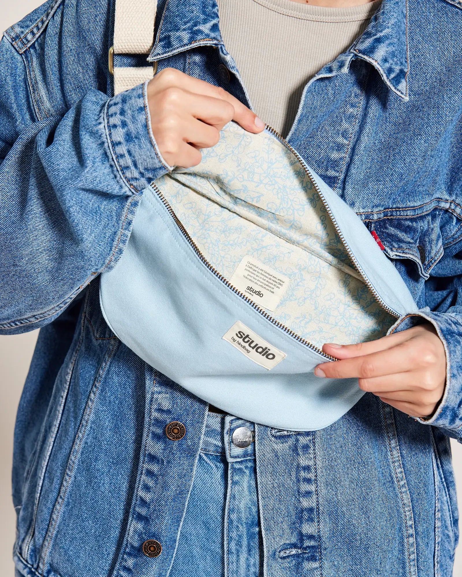 Custom organic cotton fanny pack Hindbag Antoine