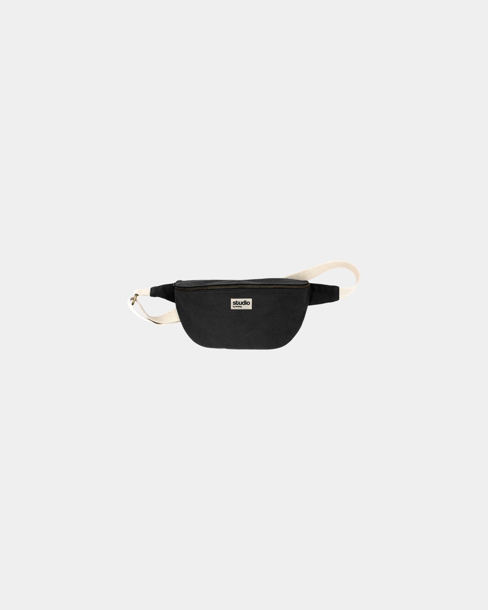 Custom organic cotton fanny pack Hindbag Antoine - Black
