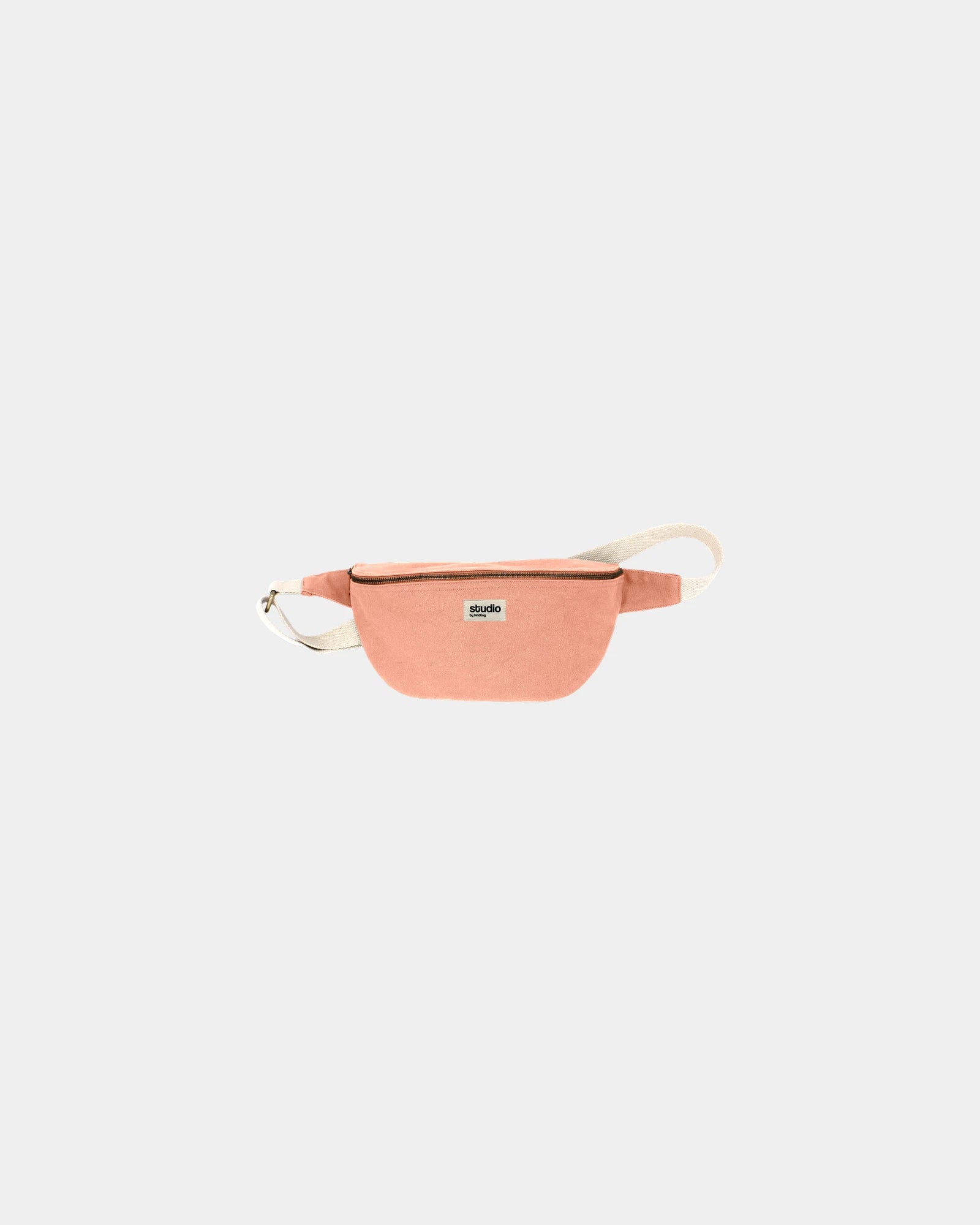 Custom organic cotton fanny pack Hindbag Antoine - Salmon