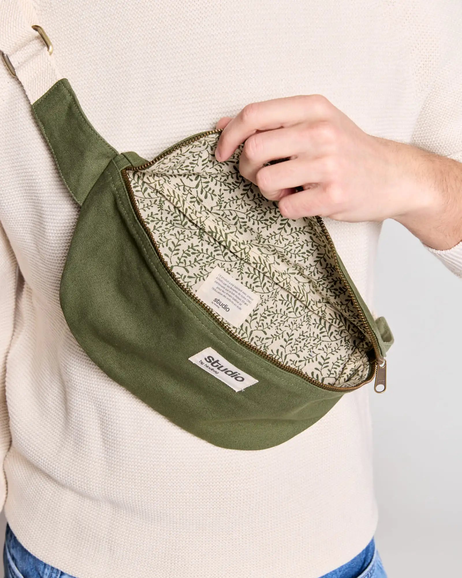 Custom organic cotton fanny pack Hindbag Antoine