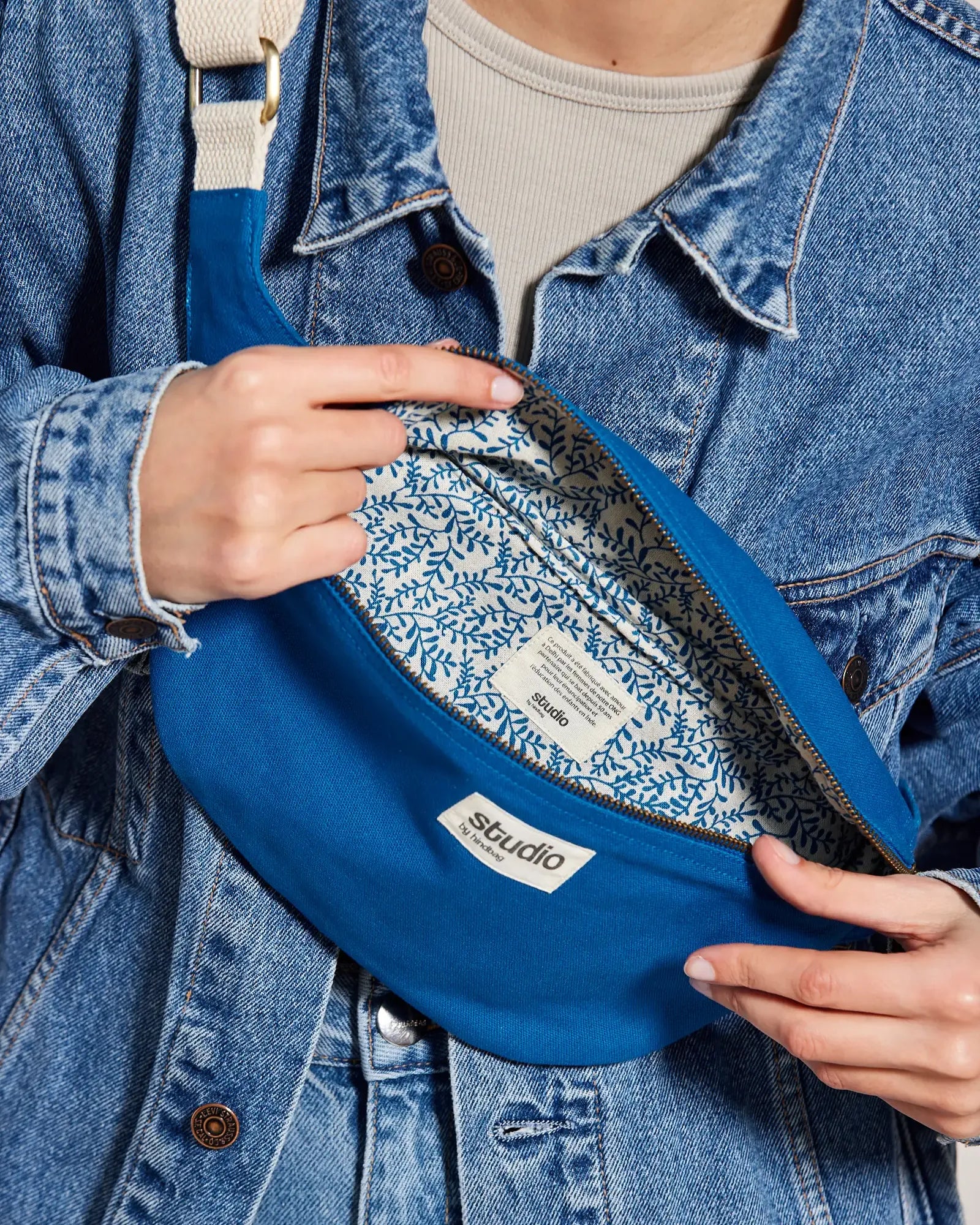 Custom organic cotton fanny pack Hindbag Antoine