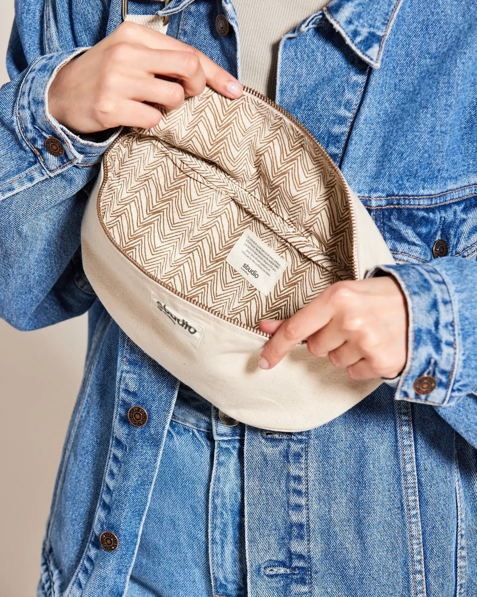 Custom organic cotton fanny pack Hindbag Antoine