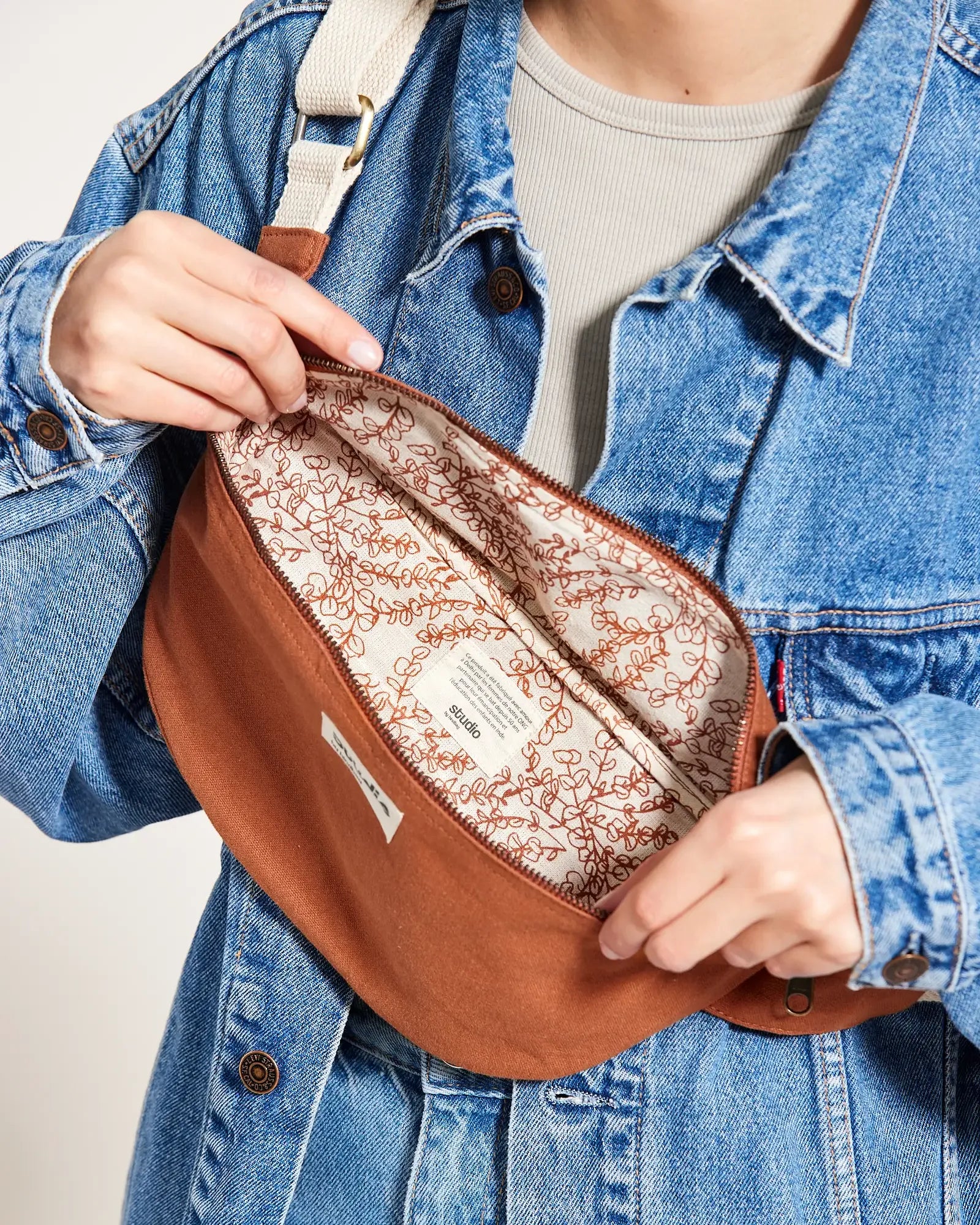 Custom organic cotton fanny pack Hindbag Antoine