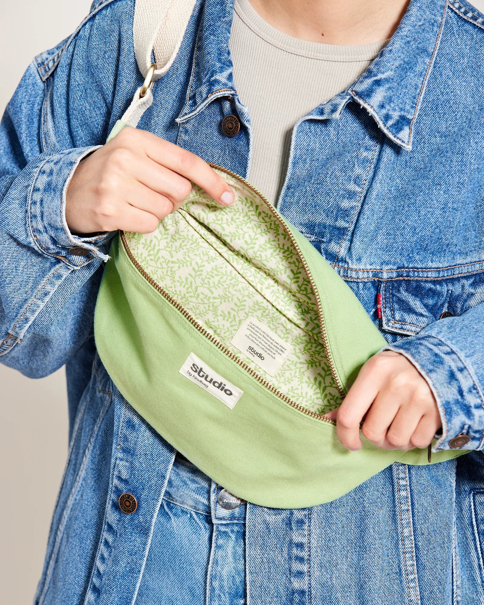 Custom organic cotton fanny pack Hindbag Antoine