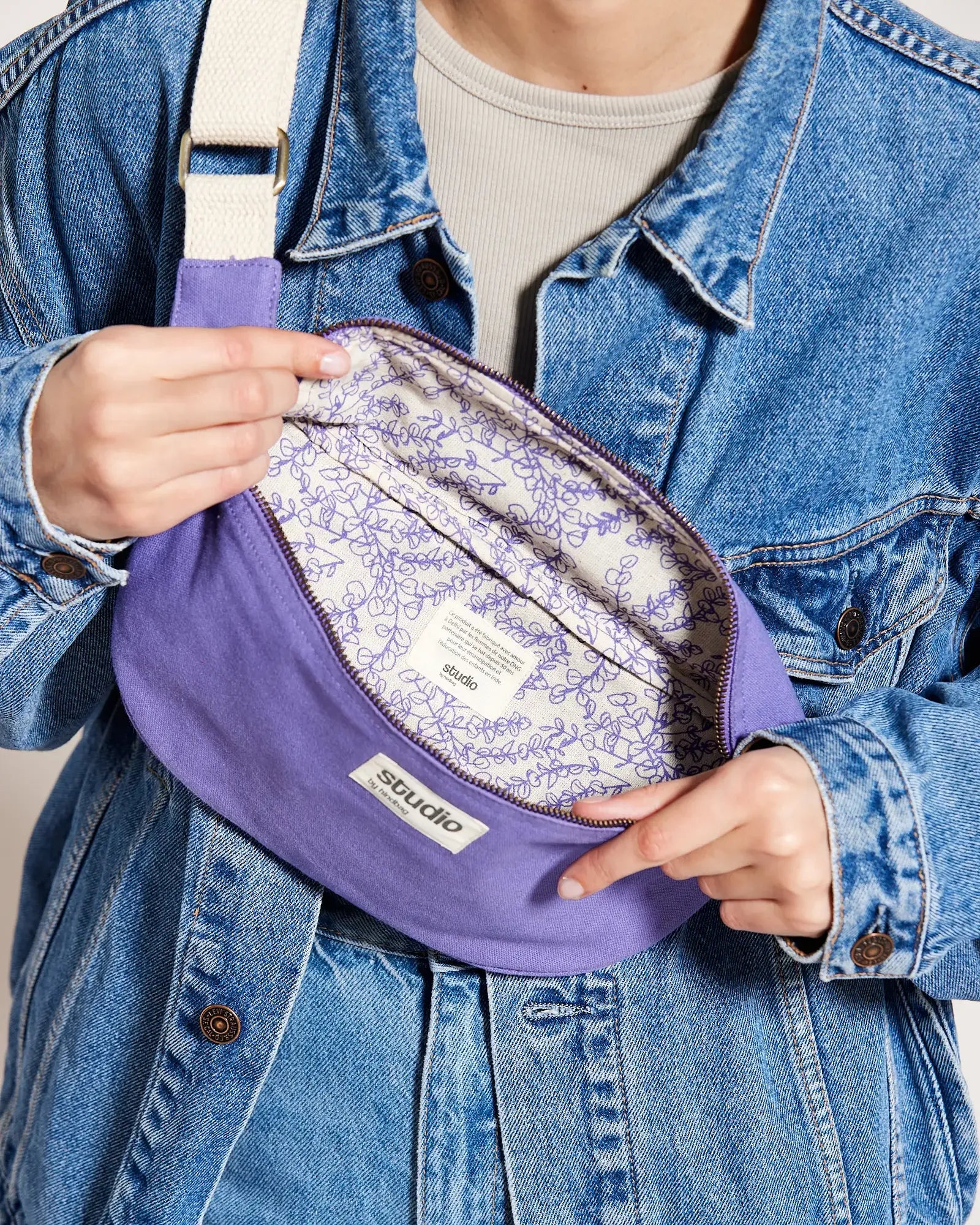 Custom organic cotton fanny pack Hindbag Antoine