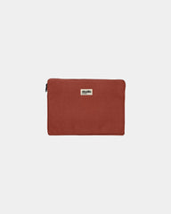 Custom organic cotton laptop sleeve Hindbag Leo - Brick Red