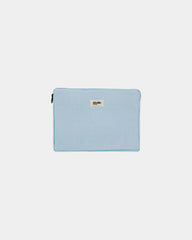 Custom organic cotton laptop sleeve Hindbag Leo - Azure