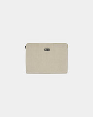 Custom organic cotton laptop sleeve Hindbag Leo - Jute