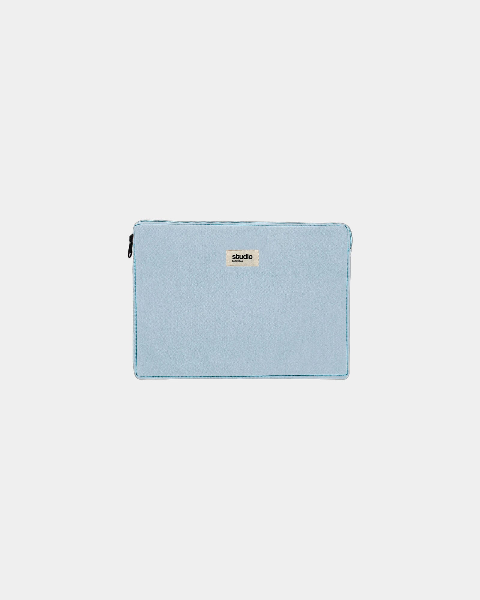 Custom organic cotton laptop sleeve Hindbag Léo 13" - Azure