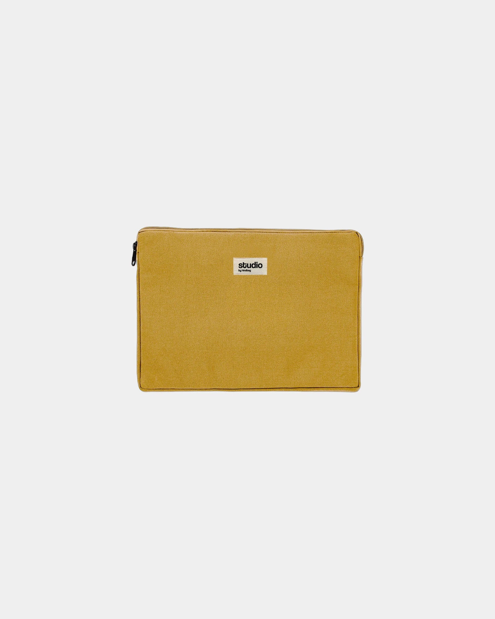 Custom organic cotton laptop sleeve Hindbag Léo 13" - Ochre
