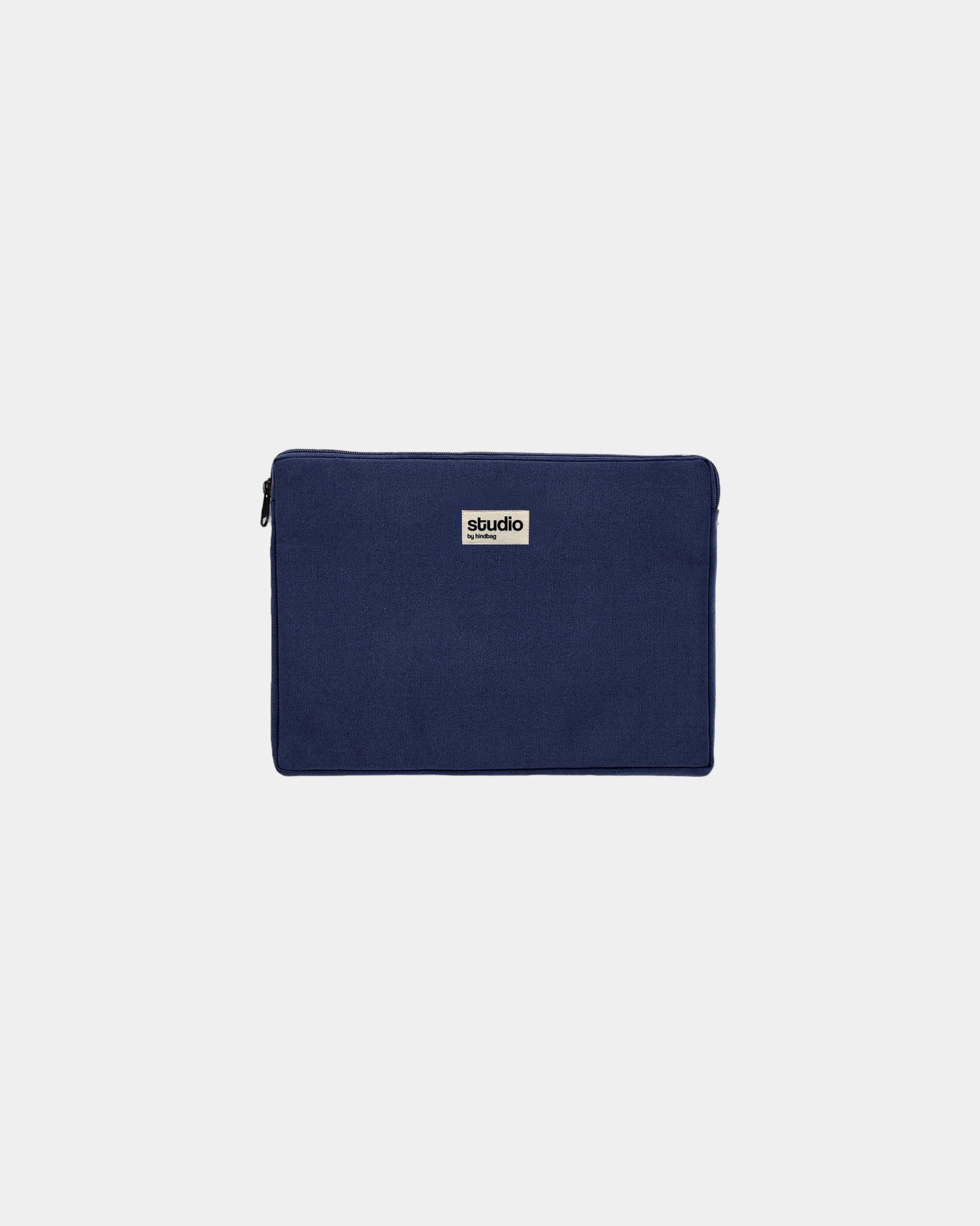 Custom organic cotton laptop sleeve Hindbag Léo 13" - Navy