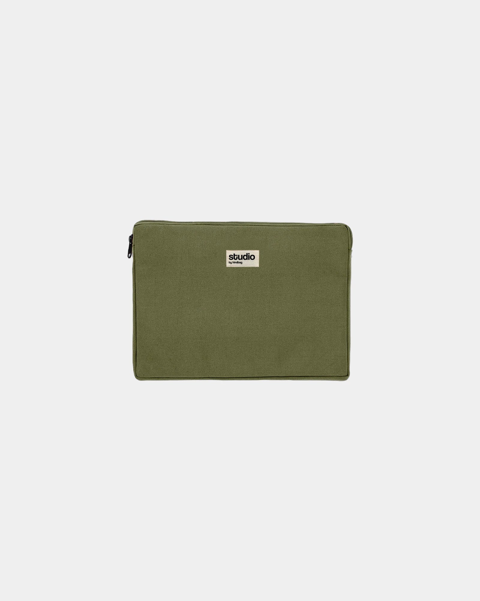 Custom organic cotton laptop sleeve Hindbag Léo 13" - Olive