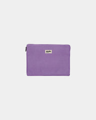 Custom organic cotton laptop sleeve Hindbag Léo 13" - Lavender