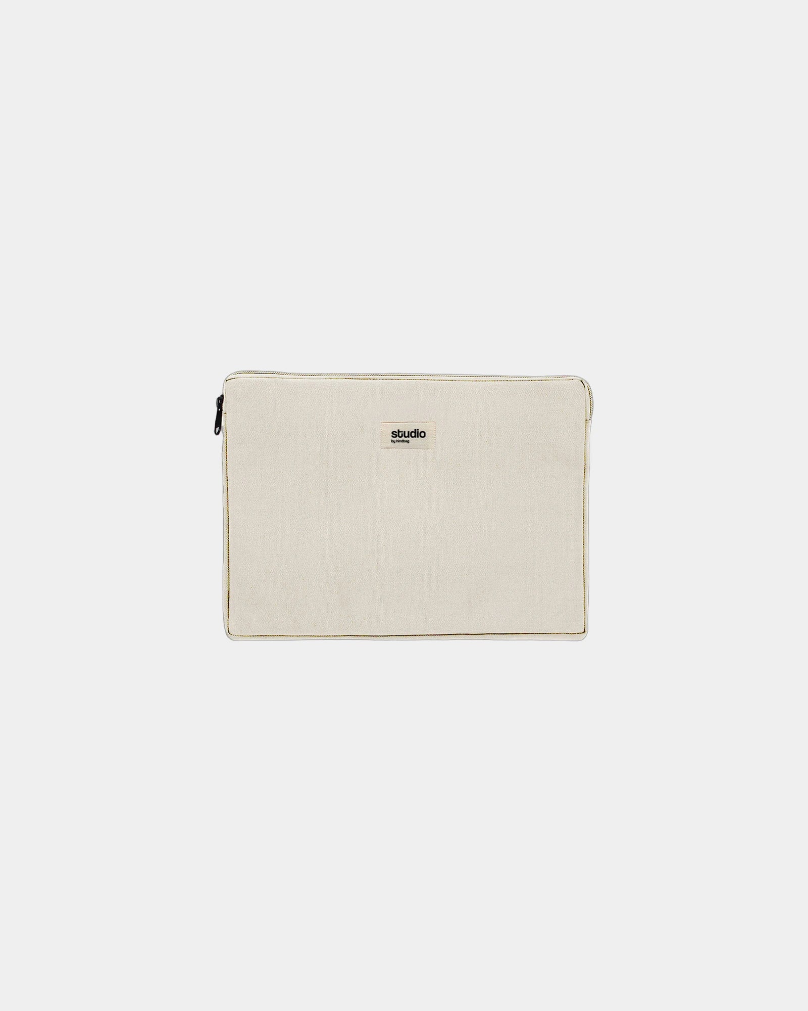 Custom organic cotton laptop sleeve Hindbag Léo 13" - Ecru