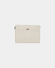 Custom organic cotton laptop sleeve Hindbag Léo 13" - Ecru