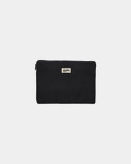 Custom organic cotton laptop sleeve Hindbag Léo 13" - Black