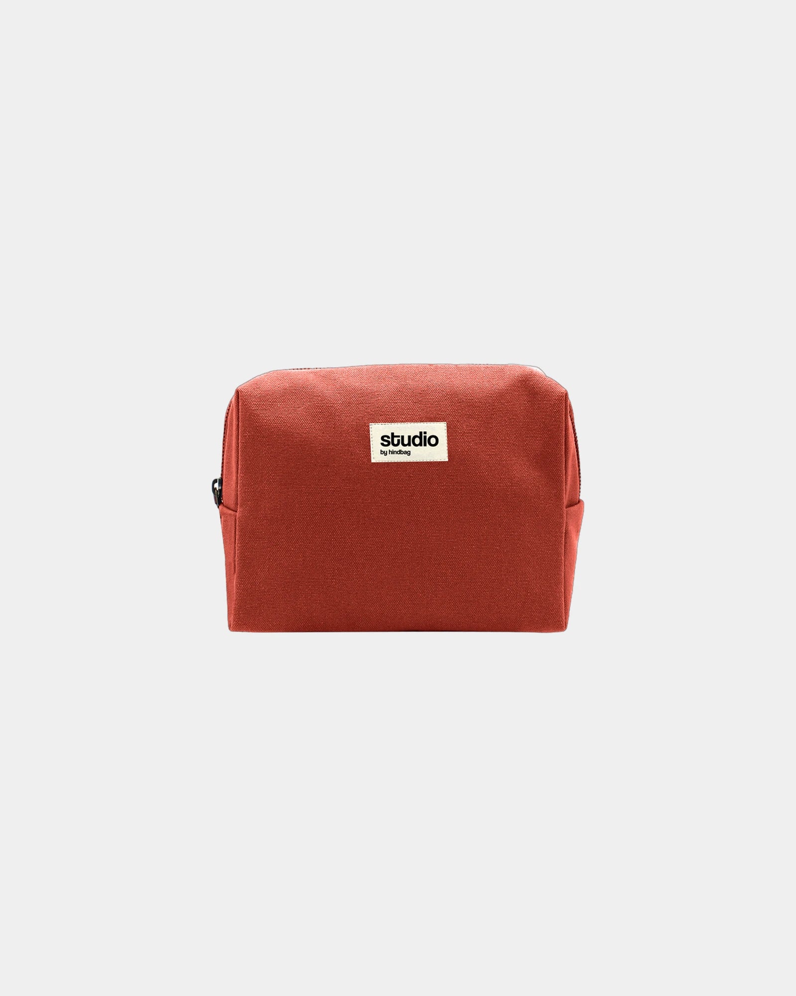 Custom organic cotton pouch Hindbag Estelle M - Brick Red