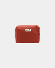 Custom organic cotton pouch Hindbag Estelle M - Brick Red