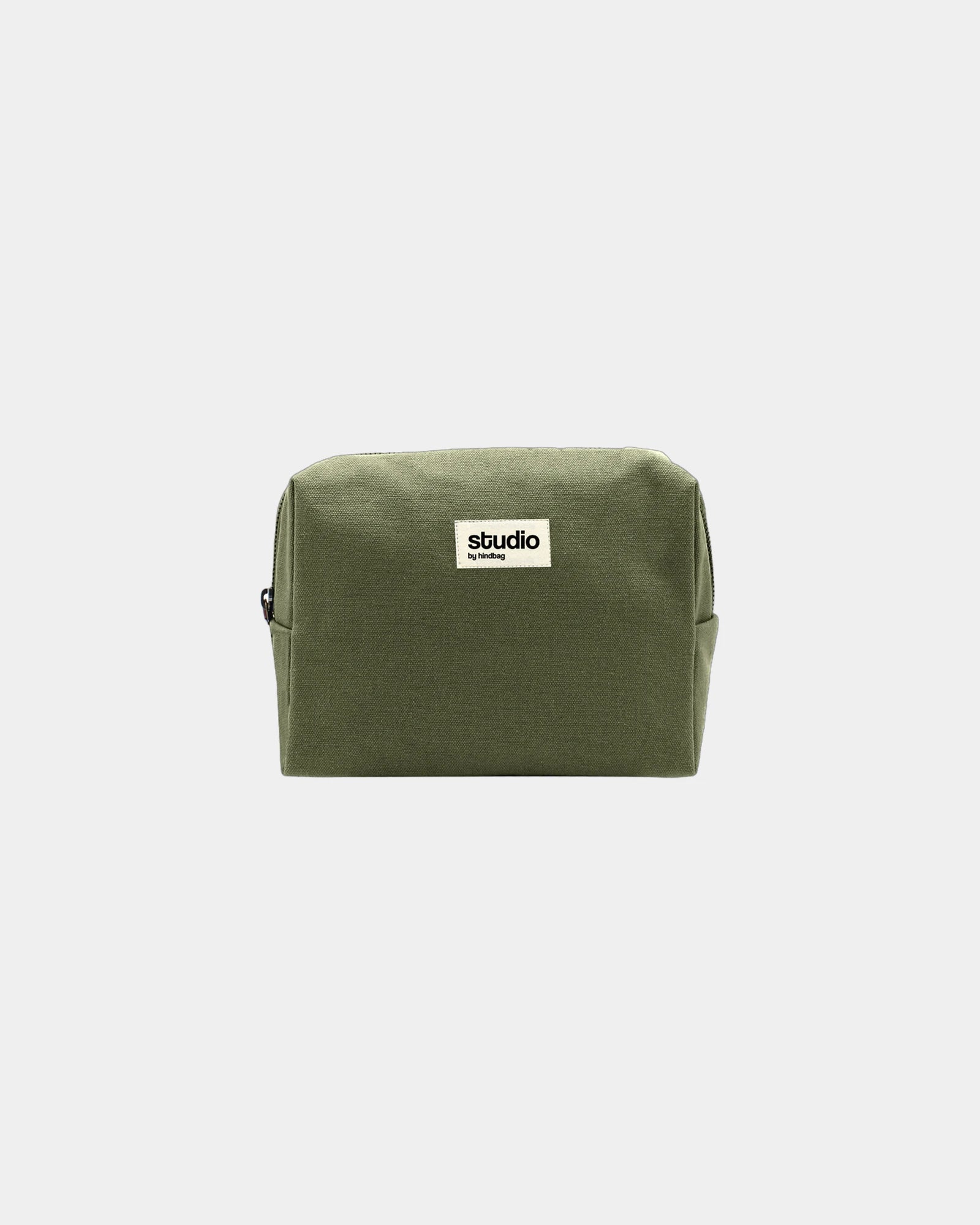 Custom organic cotton pouch Hindbag Estelle M - Olive