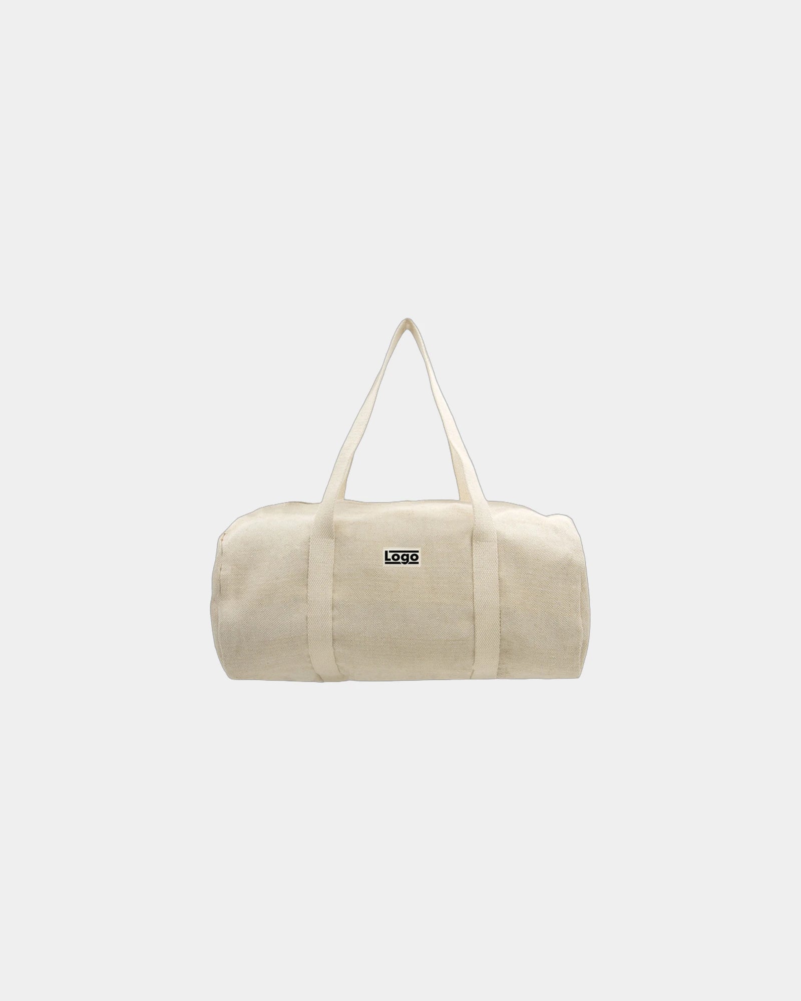 Custom organic cotton duffel bag Hindbag Sam - Jute