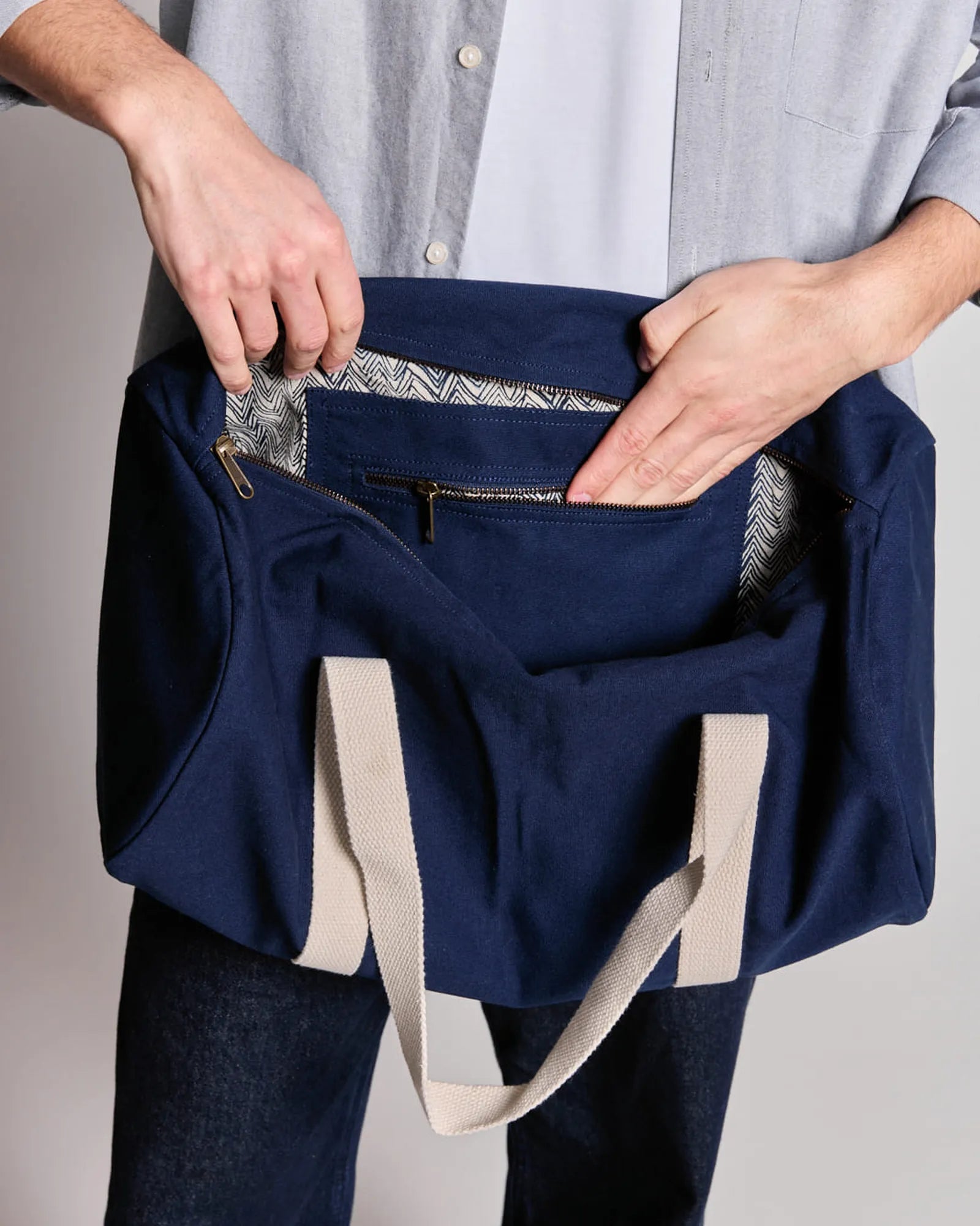 Custom organic cotton duffel bag Hindbag Sam - 5