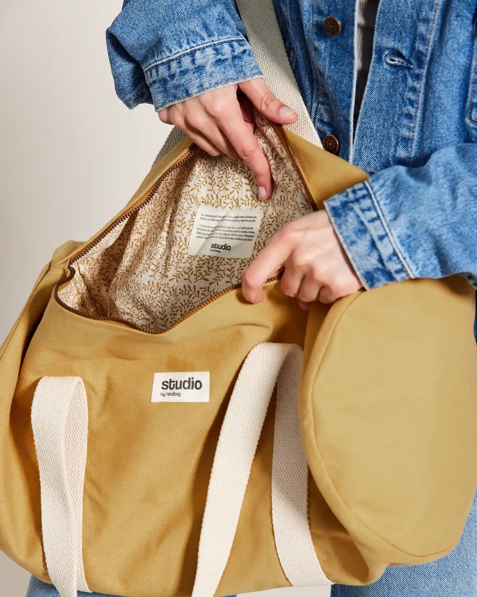 Custom organic cotton duffel bag Hindbag Sam - 25