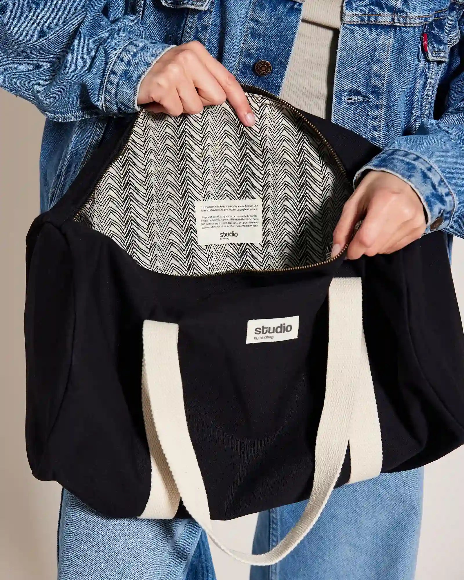 Custom organic cotton duffel bag Hindbag Sam - 3