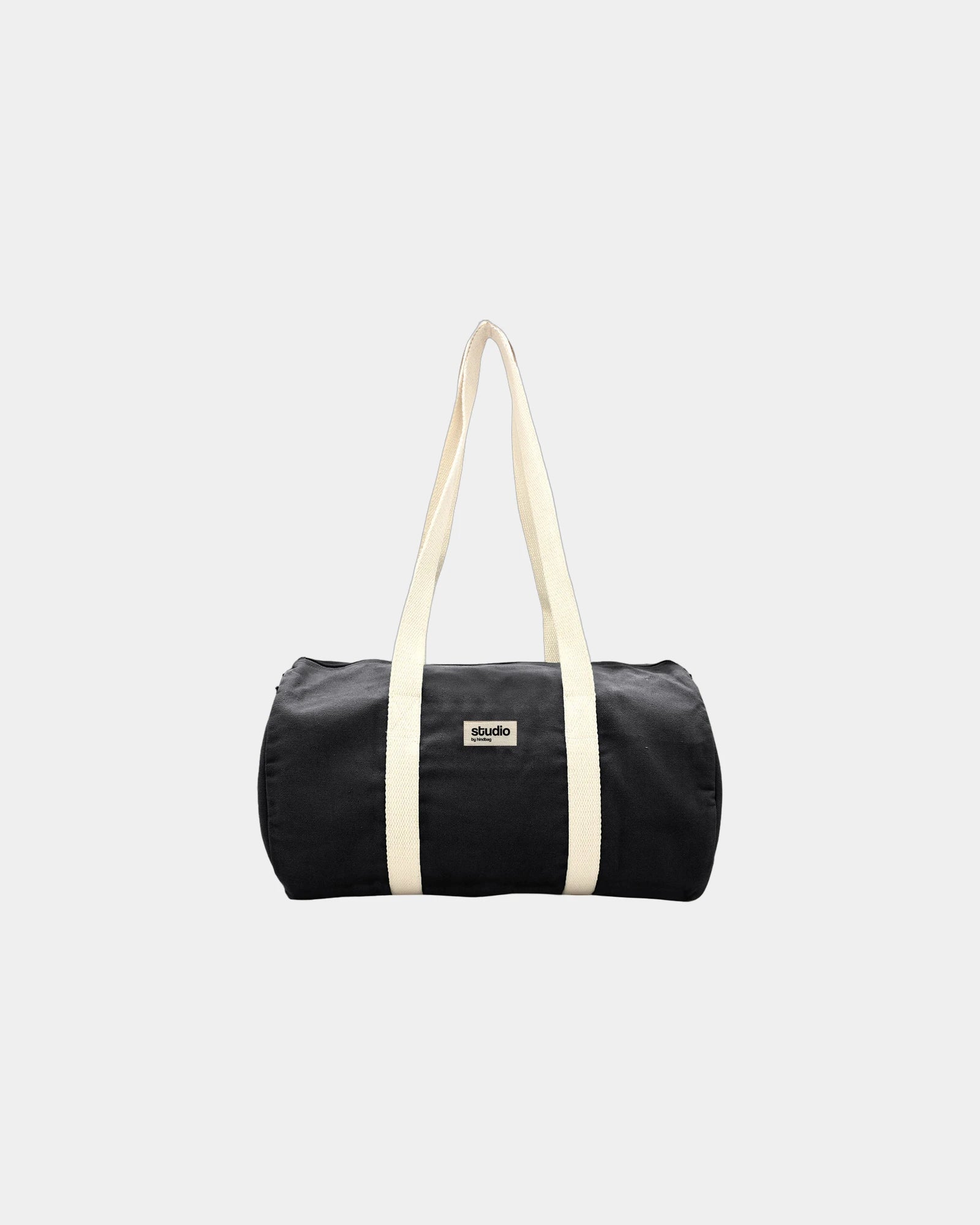 Custom organic cotton duffel bag Hindbag Sam - Black