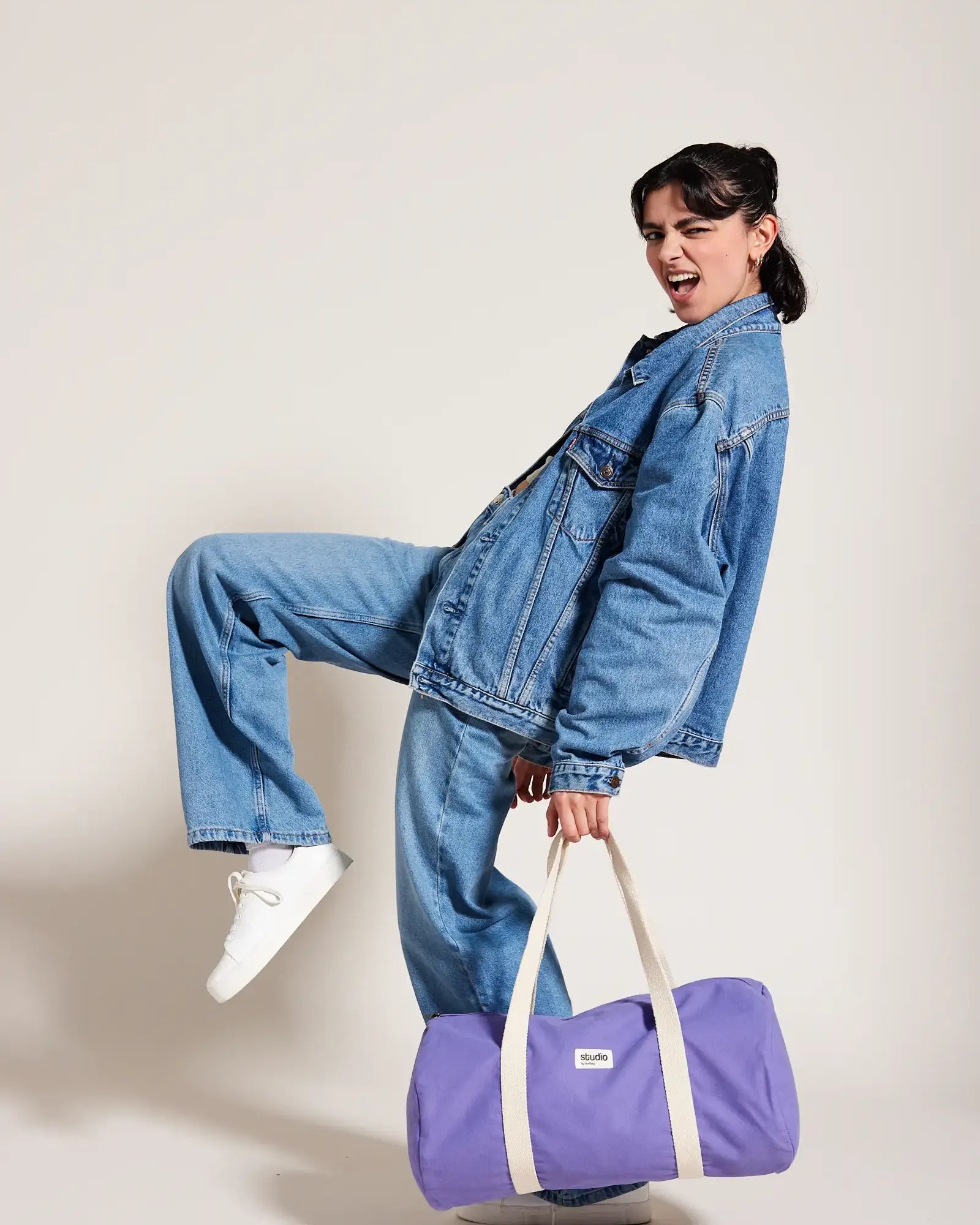 Custom organic cotton duffel bag Hindbag Sam - 22