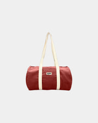 Custom organic cotton duffel bag Hindbag Sam - Brick Red