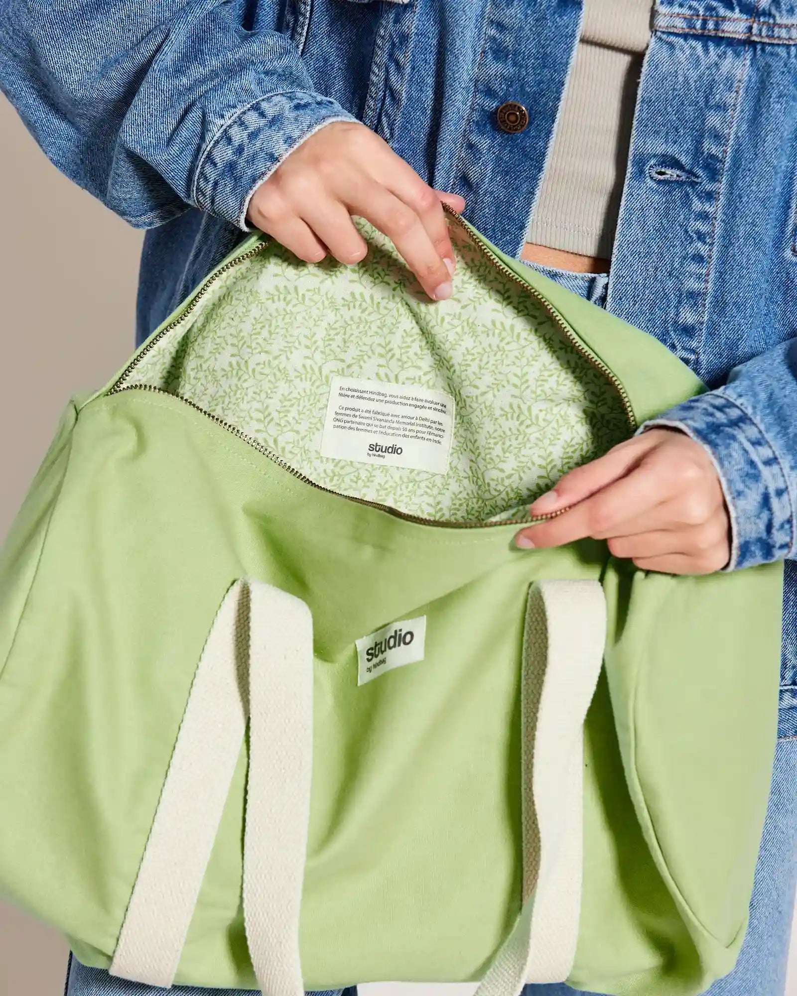 Custom organic cotton duffel bag Hindbag Sam - 19