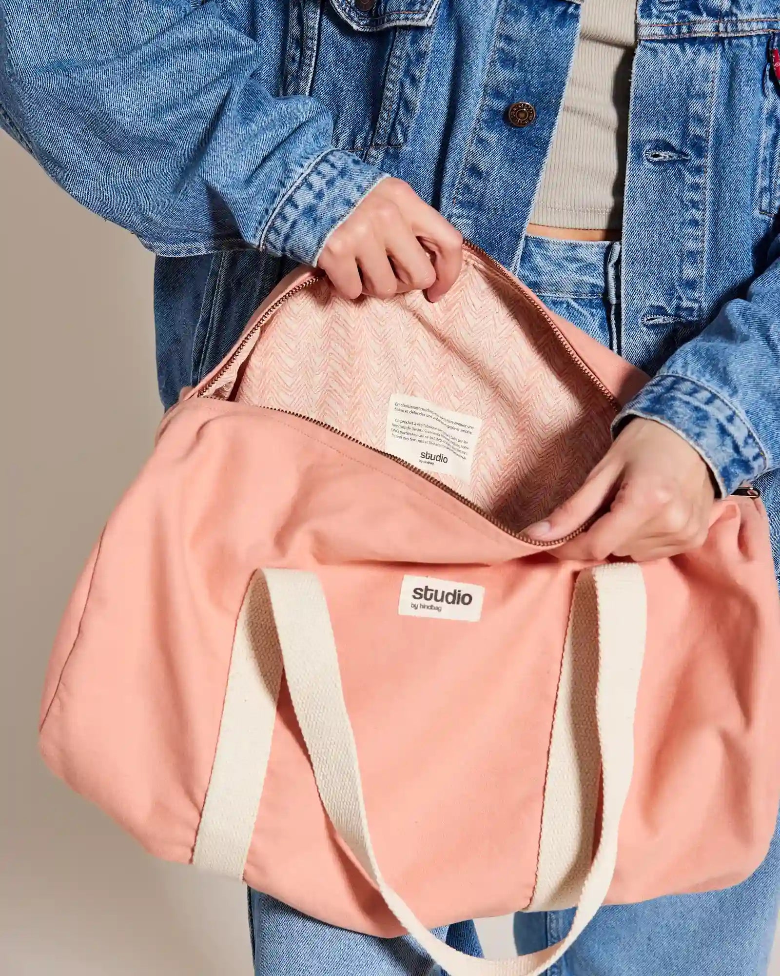 Custom organic cotton duffel bag Hindbag Sam - 23