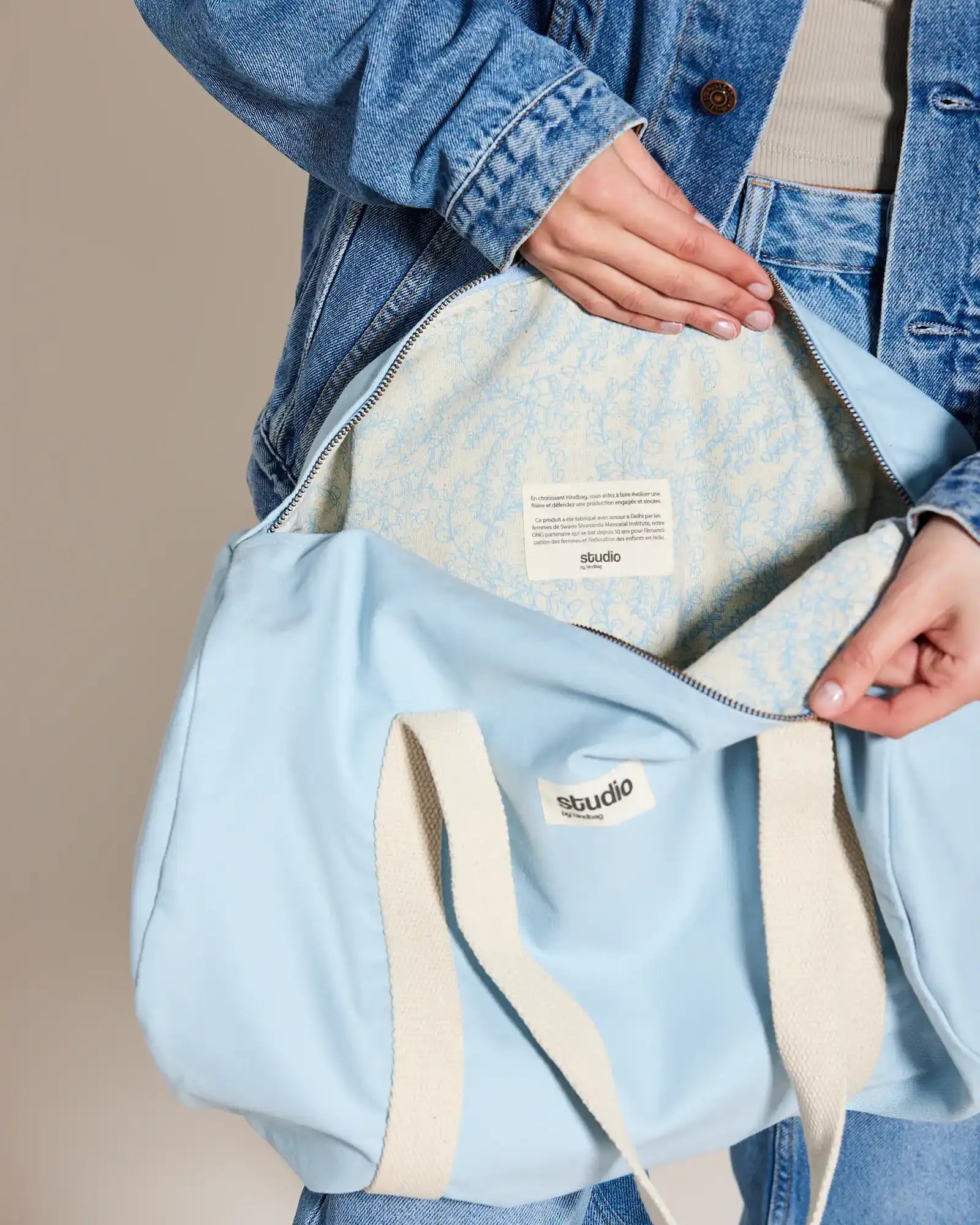 Custom organic cotton duffel bag Hindbag Sam - 11