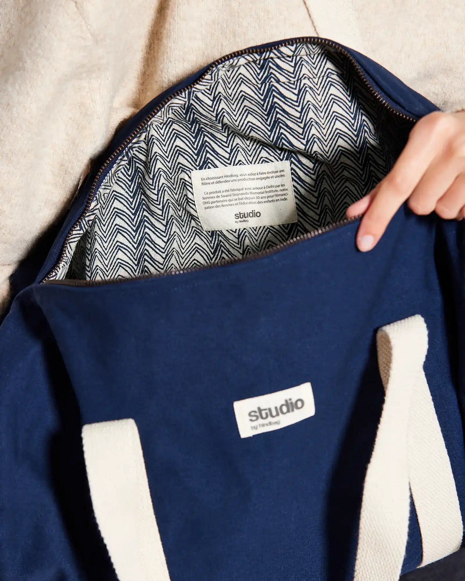Custom organic cotton duffel bag Hindbag Sam - 5