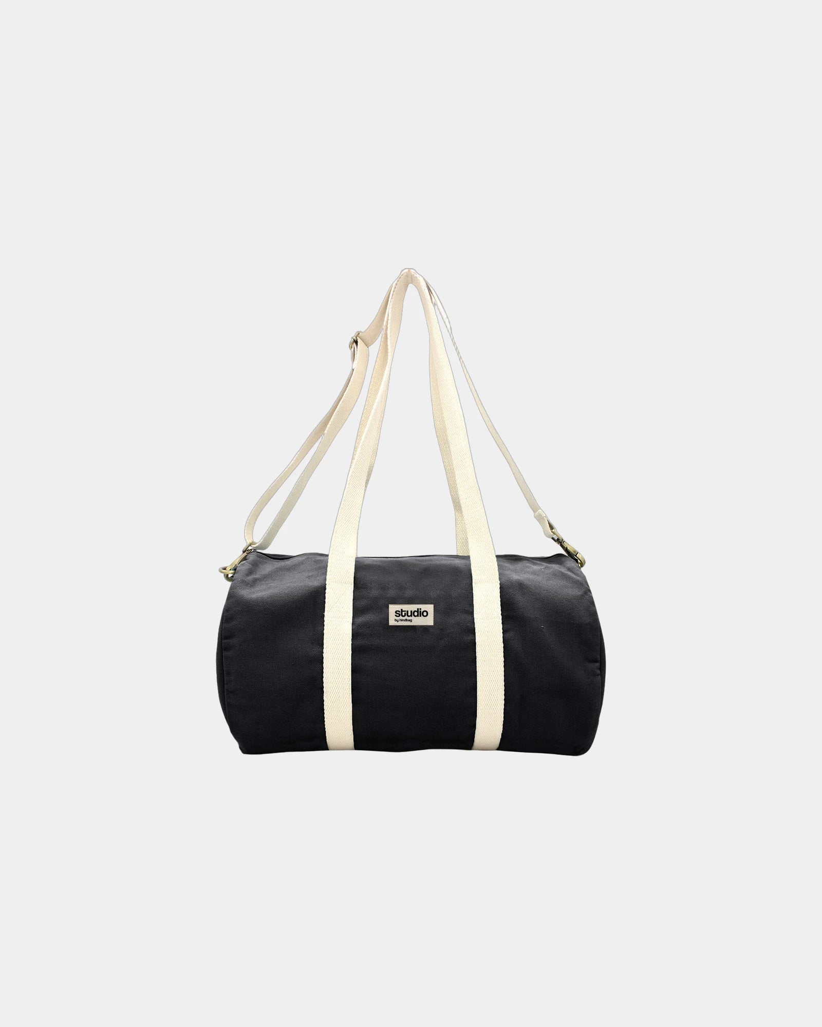Custom organic cotton duffel bag Hindbag Sam - Black