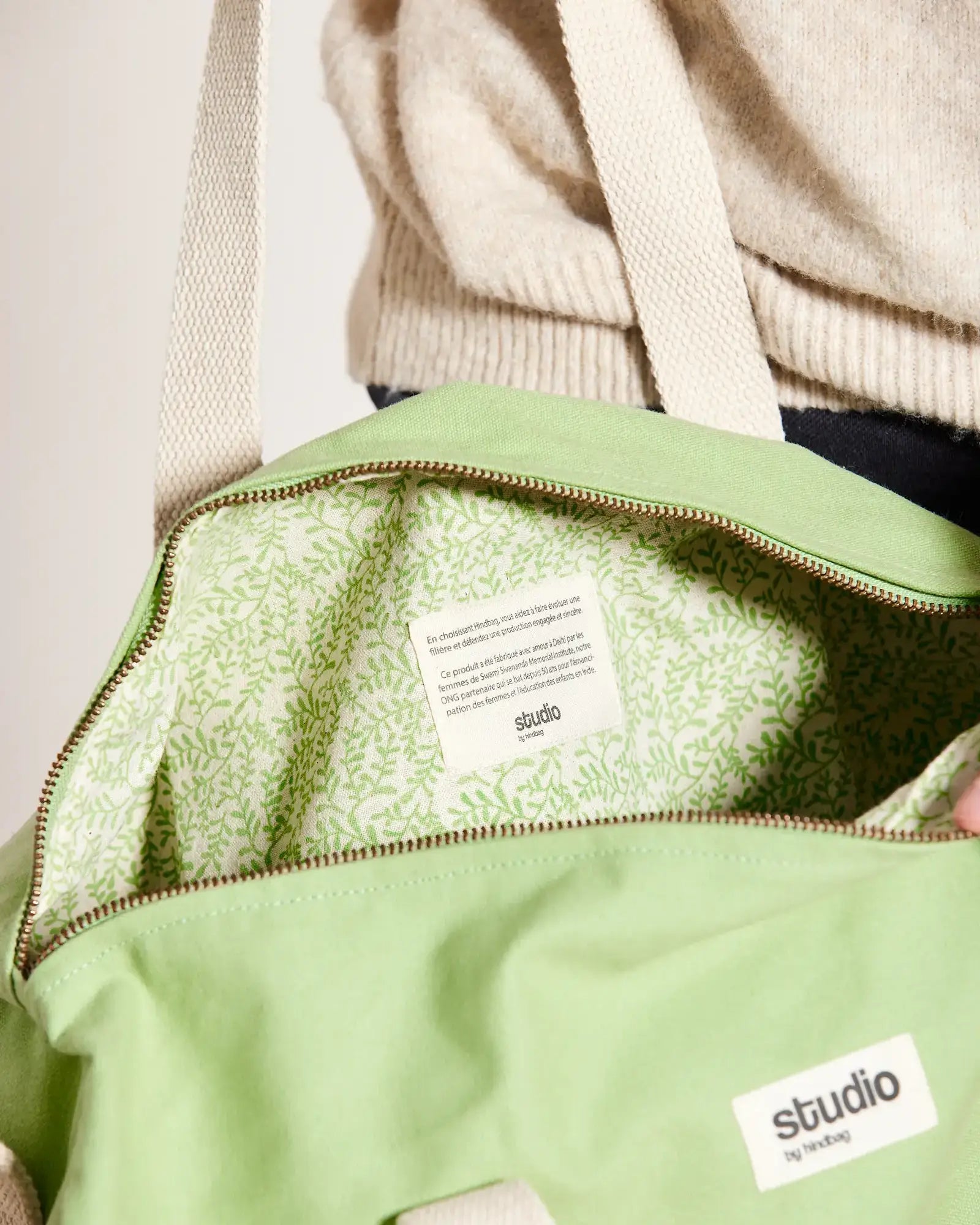 Custom organic cotton duffel bag Hindbag Sam - 19